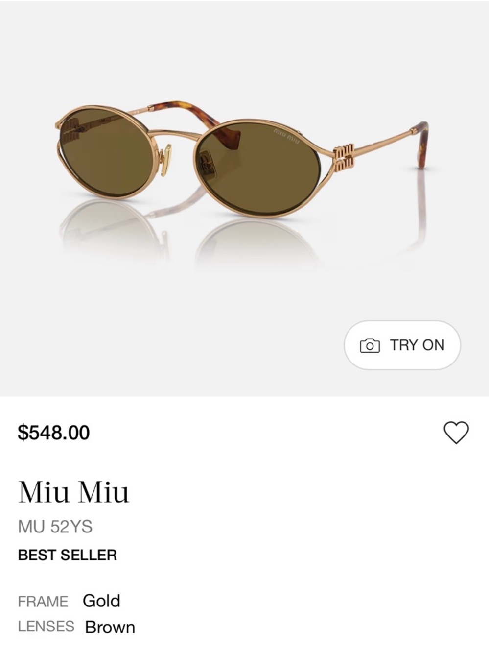 WORN ONCE Miu Miu Sunglasses - Picture 6 of 6